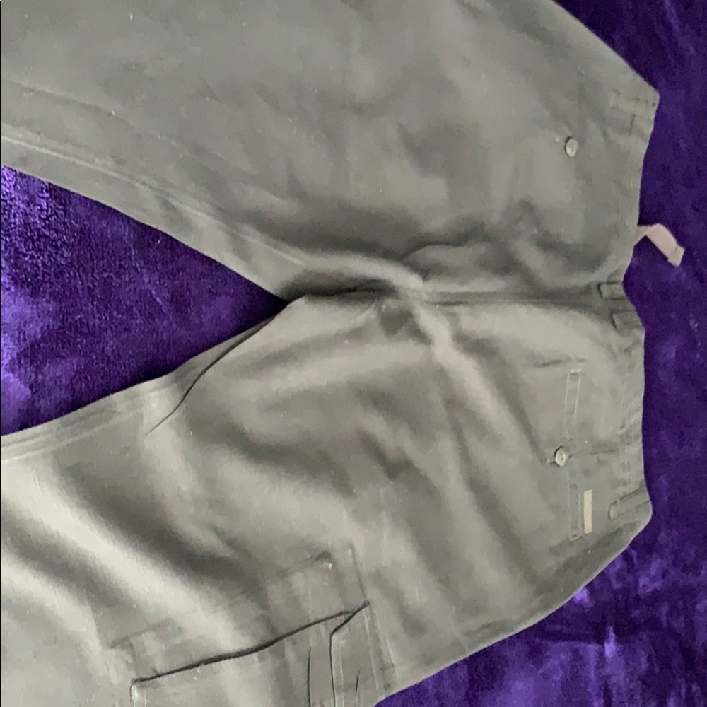 Black linen cargo pant